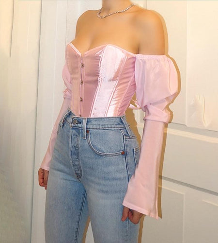 Sexy Off Shoulder Shirt Blouse Lady Girls