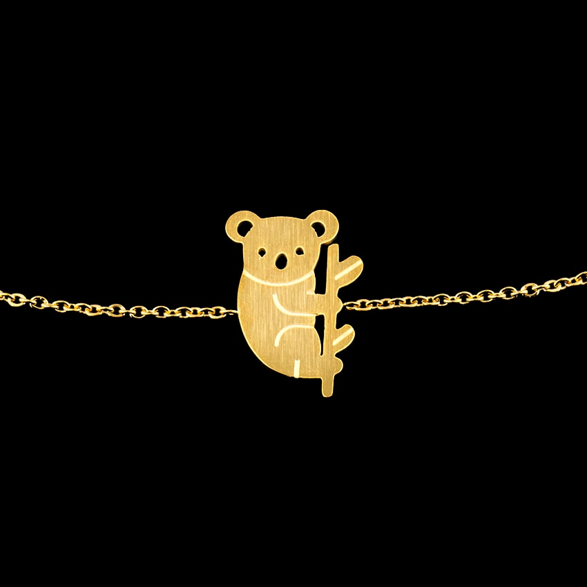 Chain Stainless Steel Women Men Koala Bracelet