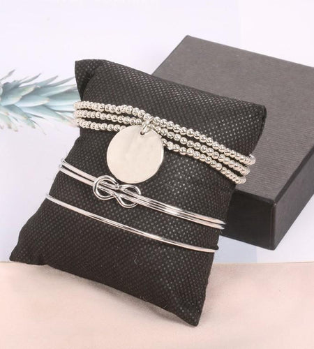 Classic Loveknot Twisted 3 Piece Bracelet Set