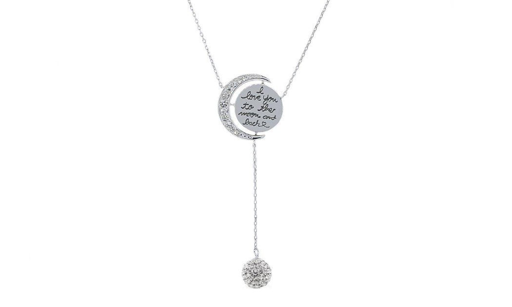 Engraved To The Moon And Back Y Necklace