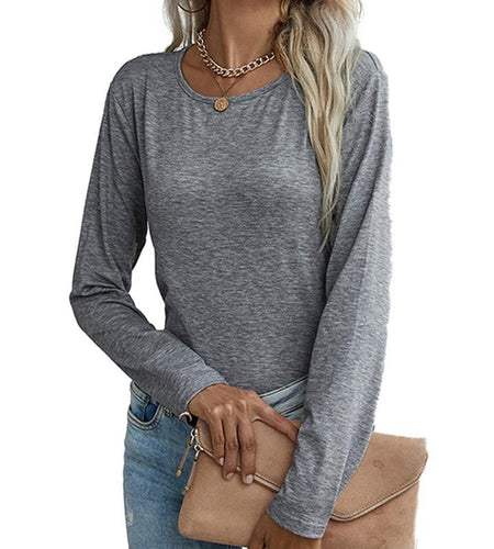 Women's Casual Long Sleeve Tunic Tops Fall Tshirt Blouses